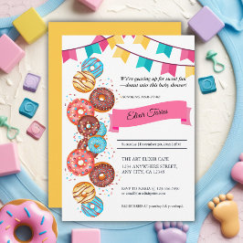 Invitación de Baby Shower Modern Donut Baby Sprink