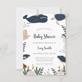 Invitación de Baby Shower Modern Under the Sea