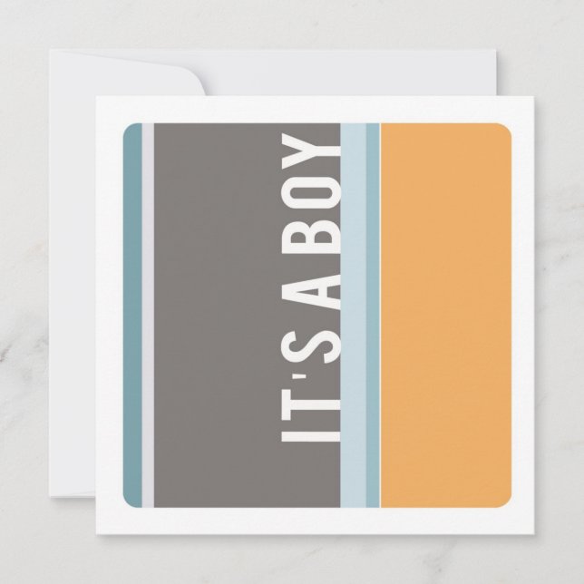 Invitación de baby shower moderna personalizable (Anverso)
