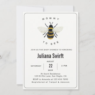 Invitación de Baby Shower Moderna y Chic para Mamá