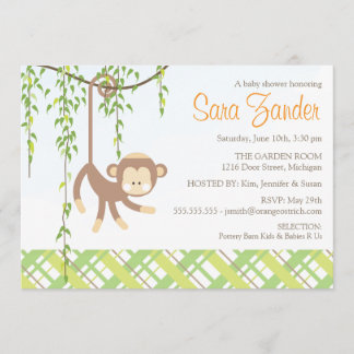 Invitación de Baby Shower - mono