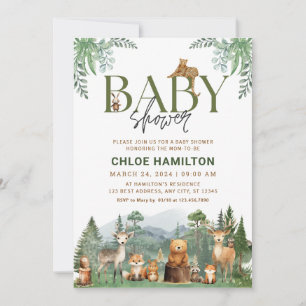 Invitación de Baby Shower Montañas Evento de Ver