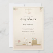 Invitación de Baby Shower Moonlit Hygge