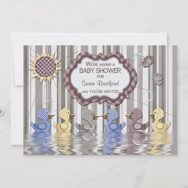 INVITACIÓN DE Baby Shower - NADA DE PATO - ÚNICO (Anverso)
