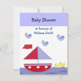 Invitación de baby shower náutico