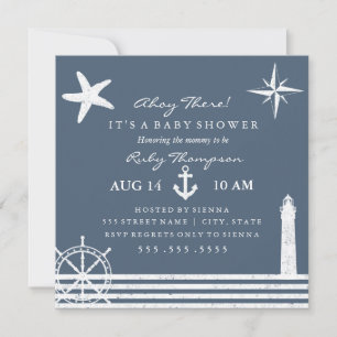Invitación de baby shower náutico