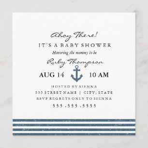 Invitación de baby shower náutico