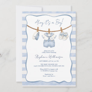 Invitación de Baby Shower Náutico 'Ahoy es un Niño