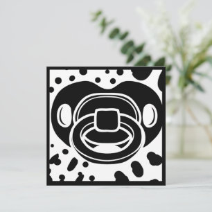 Invitación de Baby Shower - Negro y Blanco- Pacifi
