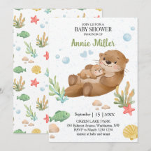 Invitación de baby shower neutra en cuanto al géne
