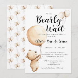 Invitación de Baby Shower Neutral 'Apenas Podemos