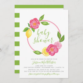 Invitación de Baby Shower neutral de género limón