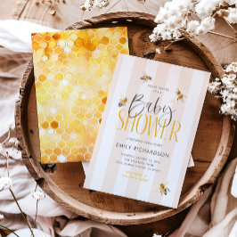 Invitación de Baby Shower neutral de mamá a bebe m