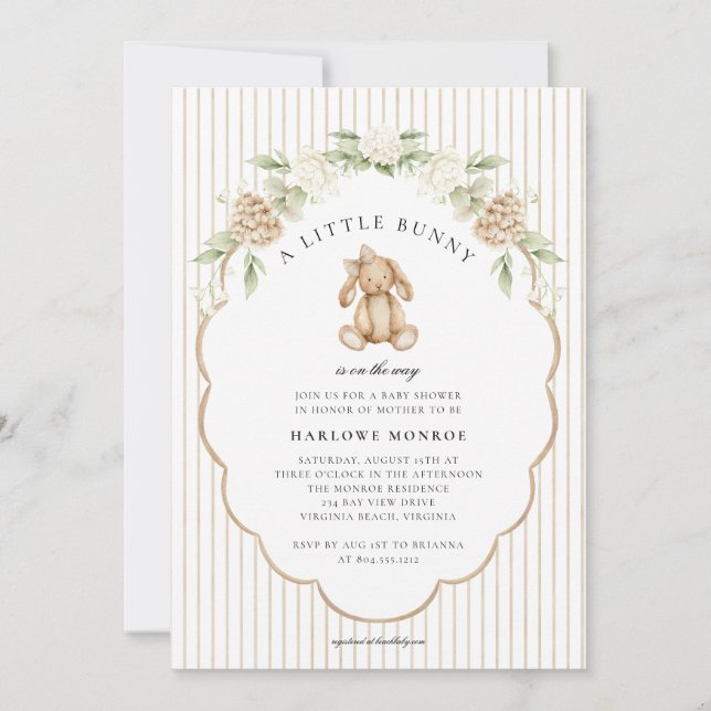 Invitación de Baby Shower Neutral de Un Pequeño Co (Anverso)