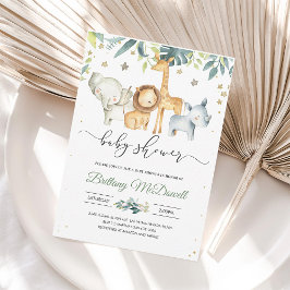 Invitación de baby shower neutral para Wild oneafa