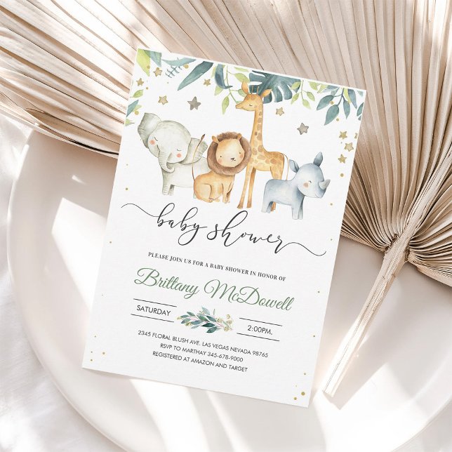 Invitación de baby shower neutral para Wild oneafa (Subido por el creador)