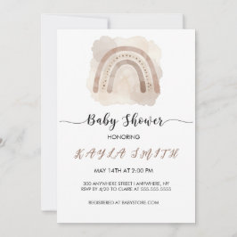 INVITACIÓN DE BABY SHOWER NEUTRAL RAINBOW