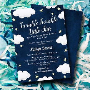 Invitación de Baby Shower Neutral Twinkle Little S