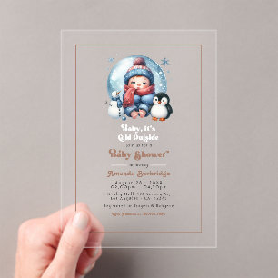 Invitación de Baby Shower "Nieve de Invierno "¡Beb
