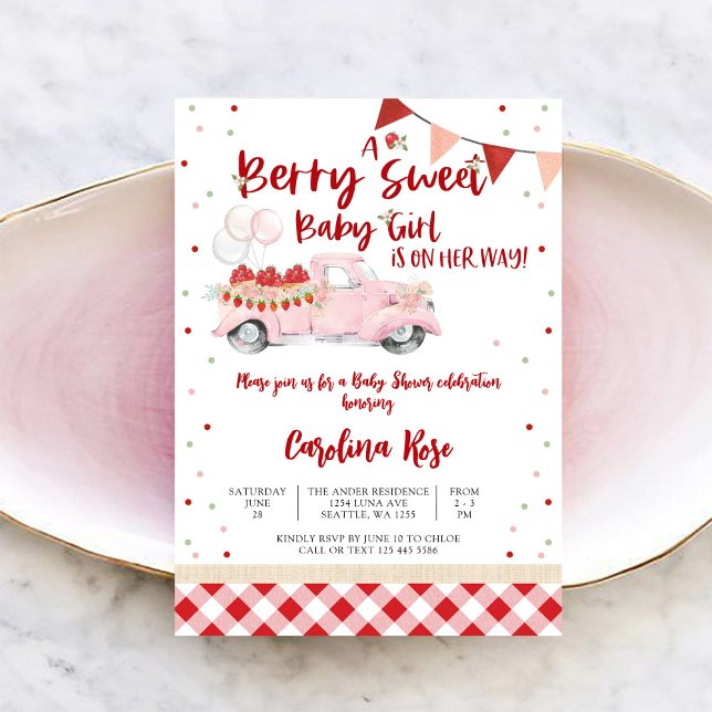 Invitación de Baby Shower Niña Dulce de Frutas (Subido por el creador)