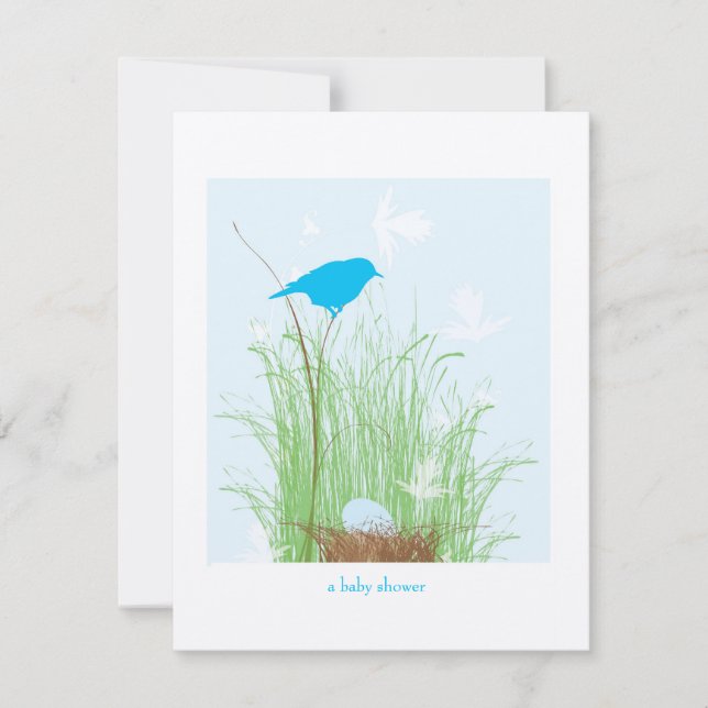 Invitación de Baby Shower - Niño (Anverso)