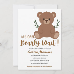 Invitación de Baby Shower Niño 'Apenas Podemos Esp