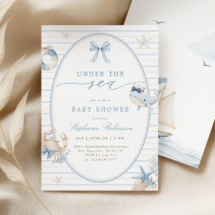 Invitación de Baby Shower Niño Bajo el Mar