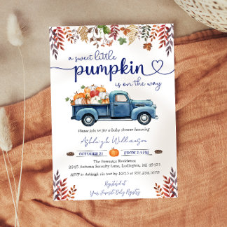 Invitación de Baby Shower Niño Calabacita