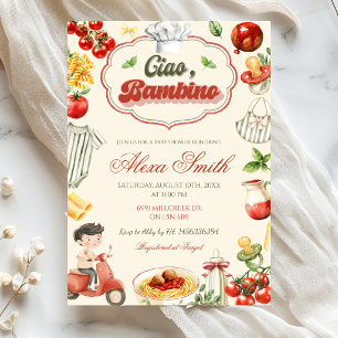 Invitación de Baby Shower Niño Ciao Bambino Boy