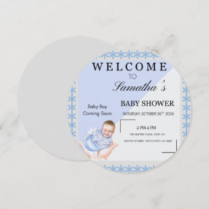 Invitación de Baby Shower Niño Circulo de País d
