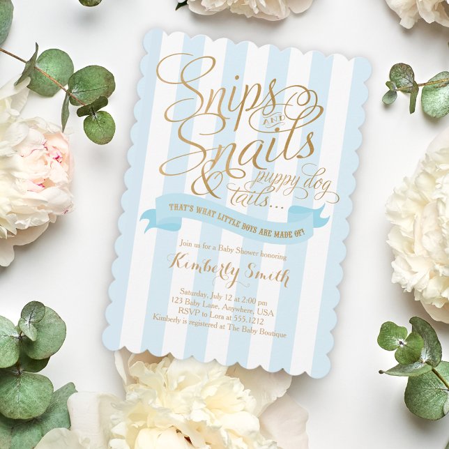 Invitación de Baby Shower Niño de Snips y Caracole (Subido por el creador)