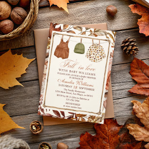 Invitación de Baby Shower Niño Ropa de Bosque