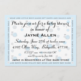 Invitación de Baby Shower "Nips y caracoles"