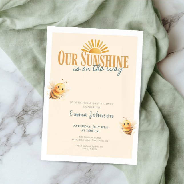 Invitación de Baby Shower Nuestro Sol (Subido por el creador)