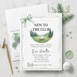 Invitación de Baby Shower 'Nuevo en el Club',