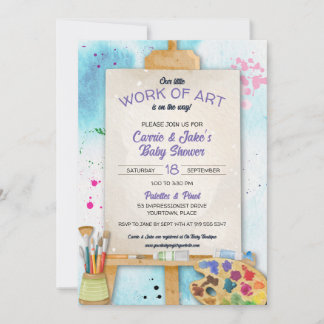 Invitación de Baby Shower Obra de Arte