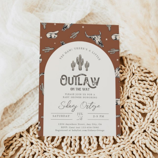 Invitación de Baby Shower occidental (Subido por el creador)