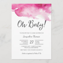 Invitación de Baby Shower | Oh Baby Pink