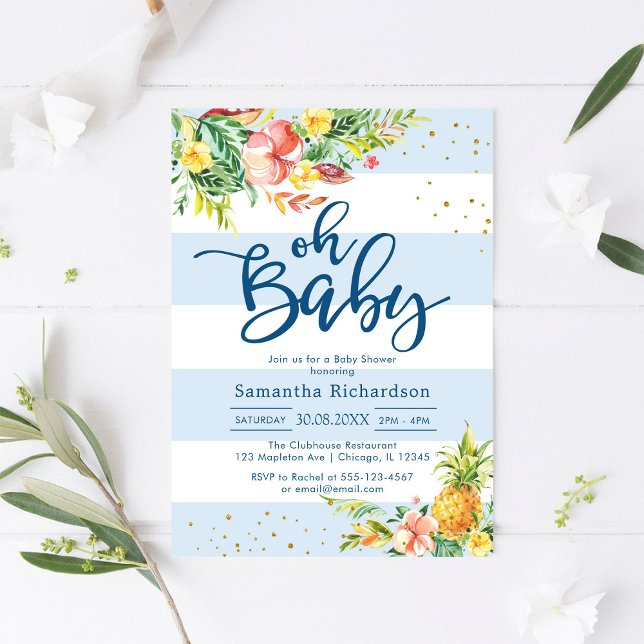 Invitación de Baby Shower Oh Boy (Subido por el creador)