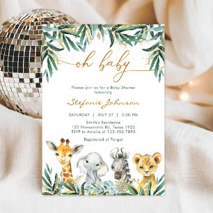 Invitación de Baby Shower Oh Boy Baby