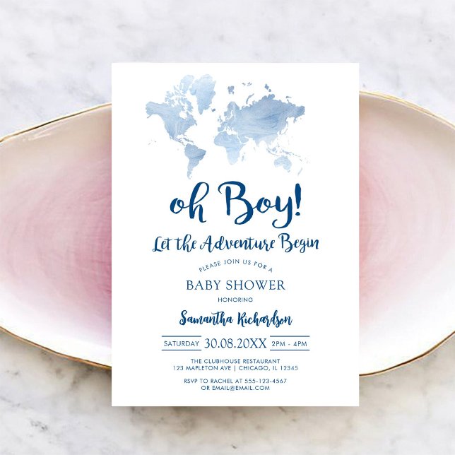 Invitación de baby shower Oh Boy Baby (Subido por el creador)