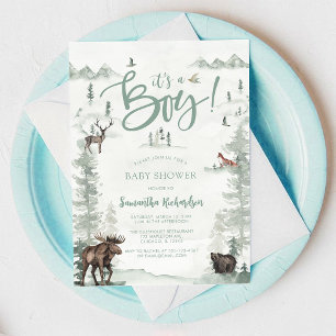 Invitación de baby shower Oh Boy Baby