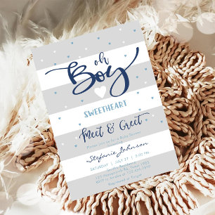 Invitación de baby shower Oh Boy Baby