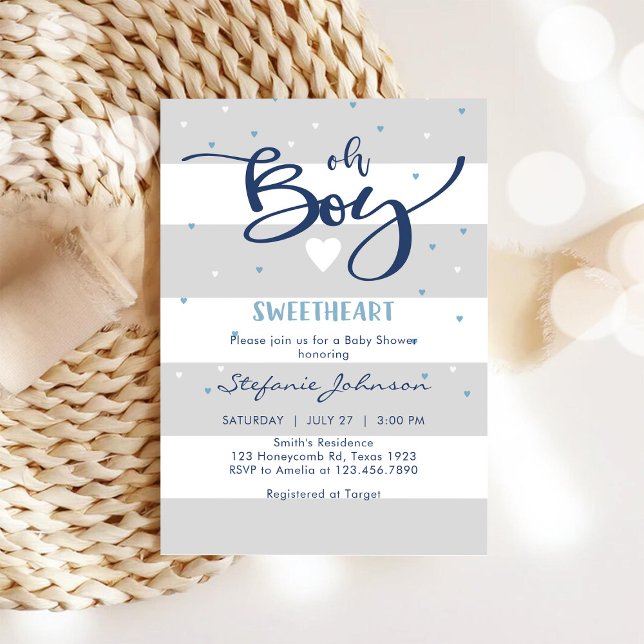 Invitación de baby shower Oh Boy Baby (Subido por el creador)