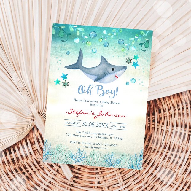 Invitación de baby shower Oh Boy Baby (Subido por el creador)