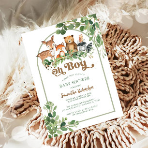Invitación de Baby Shower Oh Boy Baby