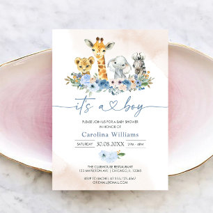 Invitación de baby shower Oh Boy Baby