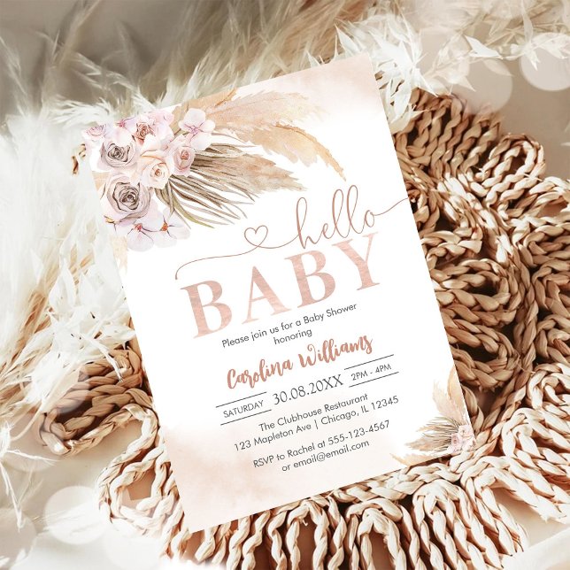 Invitación de Baby Shower Oh Boy Hello Pampass Bab (Subido por el creador)