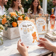 Invitación de Baby Shower Orange Spritz