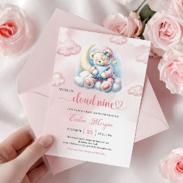 Invitación de Baby Shower Oso de Peluche Encantado